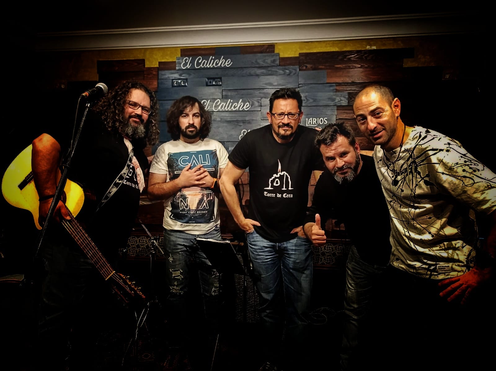 Juan Antonio Gordillo, José María Fernández, Javier de Miguel, Leonardo Moris y Juan Manuel Sánchez, de Torre de cera.