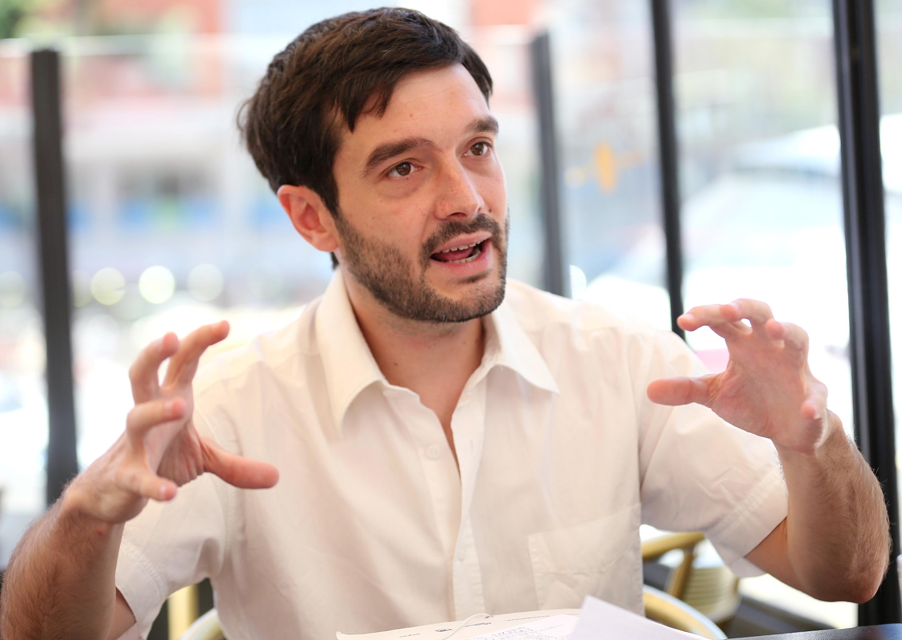 Pablo Bustinduy en una charla mantenida con los medios de comunicación.