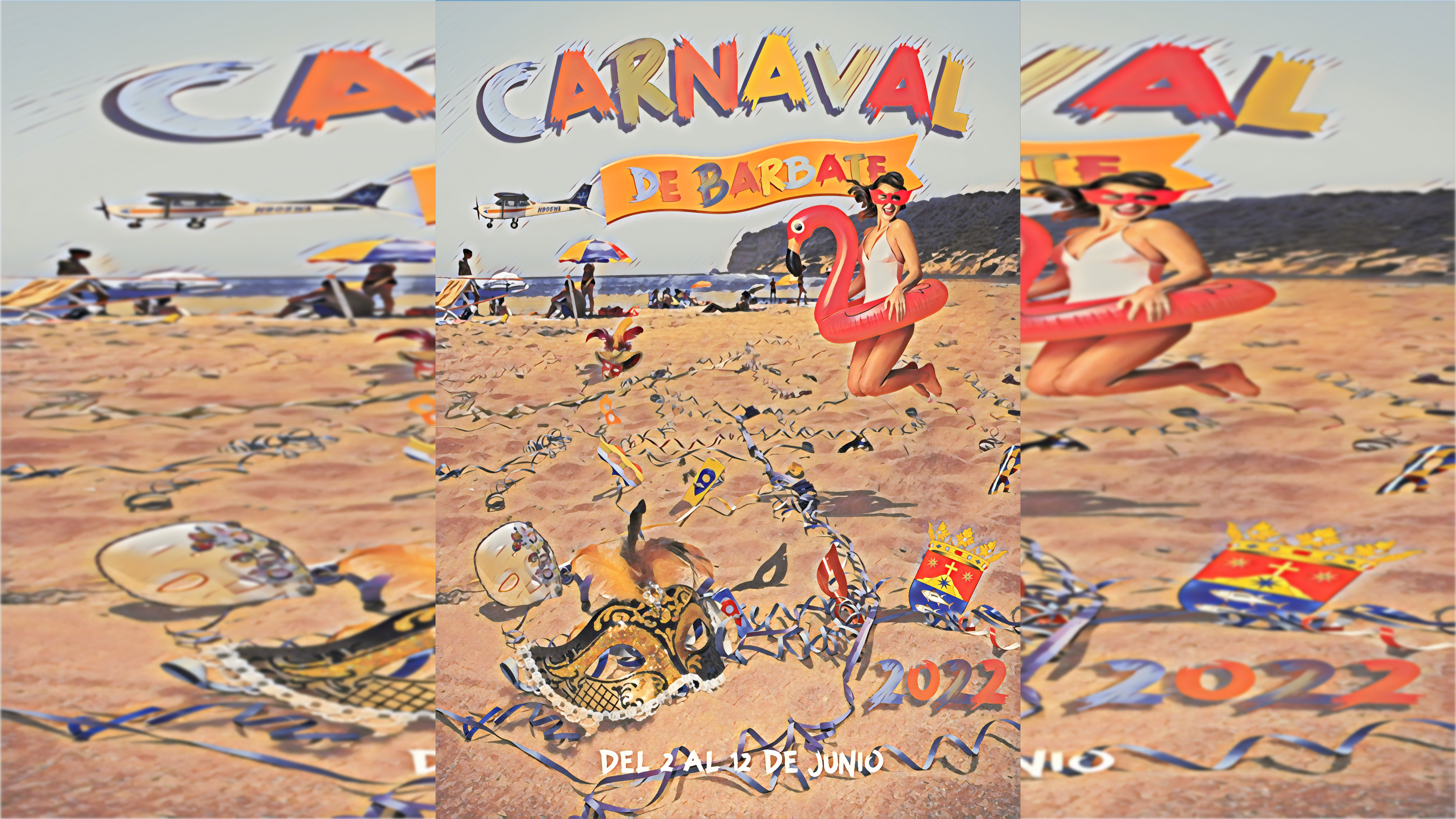 Cartel Anunciador del Carnaval de Barbate. 