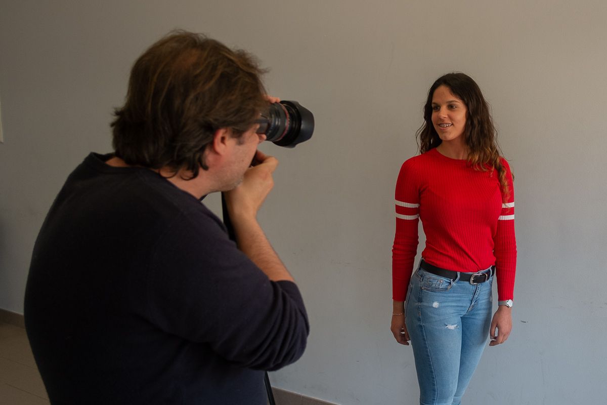 Una joven durante un pasado casting en Jerez.
