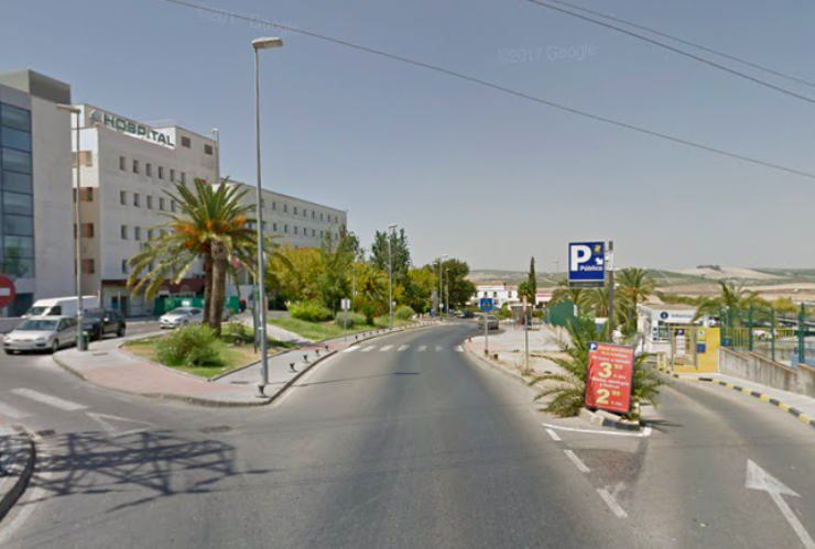 El aparcamiento del Hospital de Jerez. 