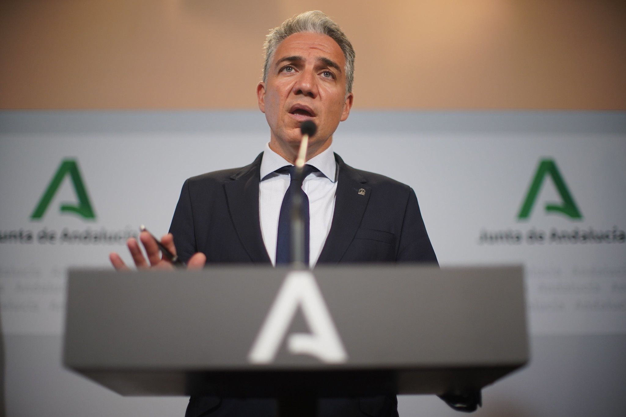 Elías Bendodo en una rueda de prensa reciente.