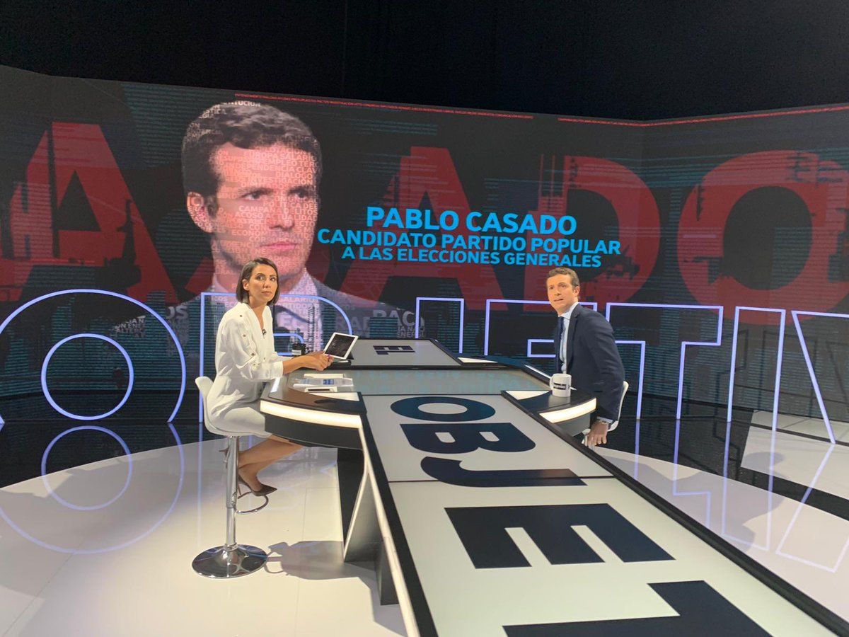 Pablo Casado, este pasado domingo, en 'El Objetivo' de Ana Pastor.