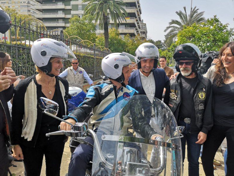 Pelayo, Casado y Saldaña, motorizados en Jerez.