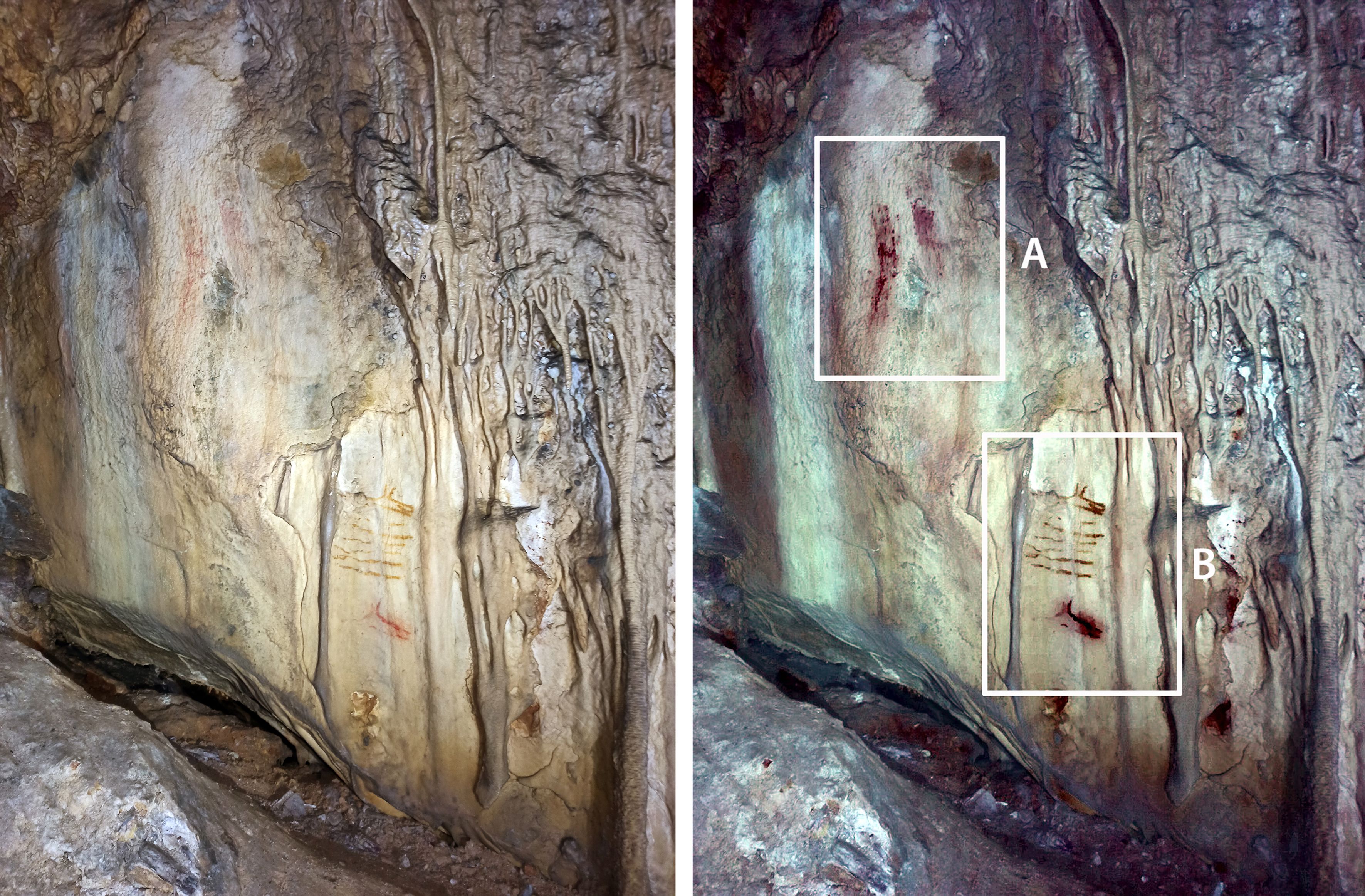 Datan obras de arte rupestre con más de 50.000 años en la Cueva de Ardales en Málaga.