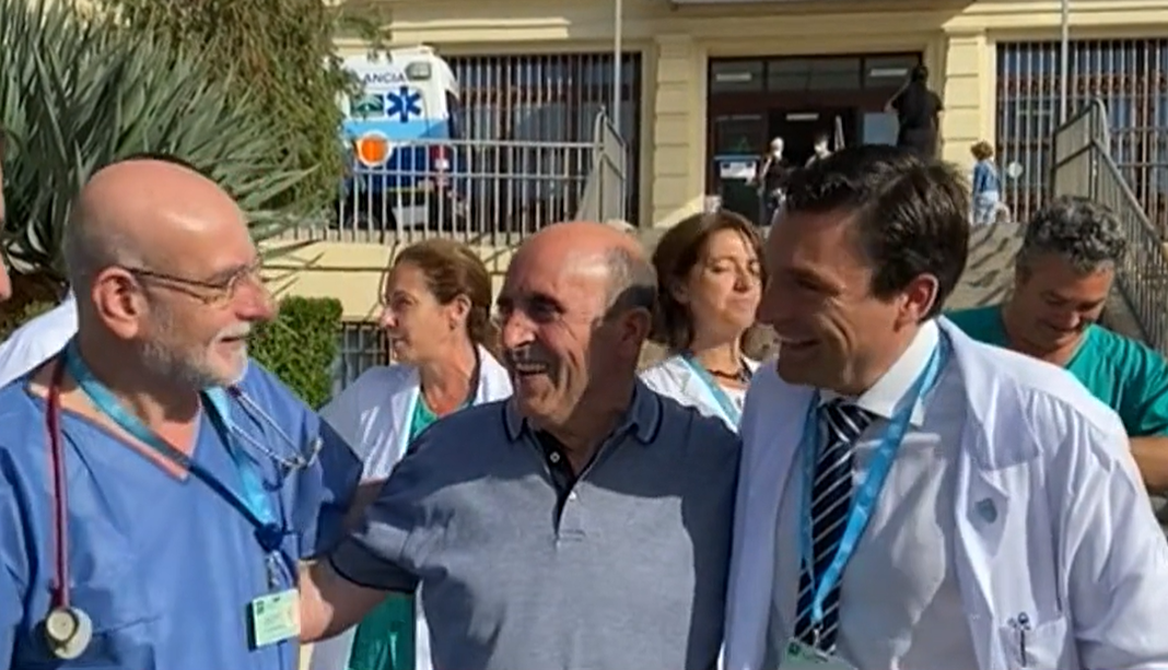 Paciente del hospital malagueño. Captura de Canal Sur. 