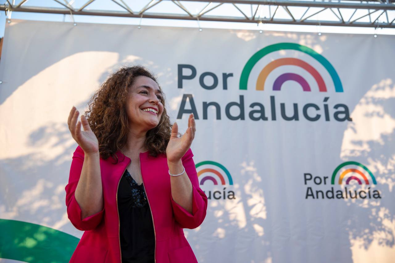 Inmaculada Nieto en el acto de apertura de Por Andalucía.   David F. Sabadell