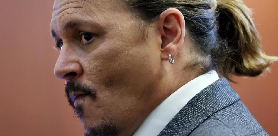 Johnny Deep, durante el juicio. 