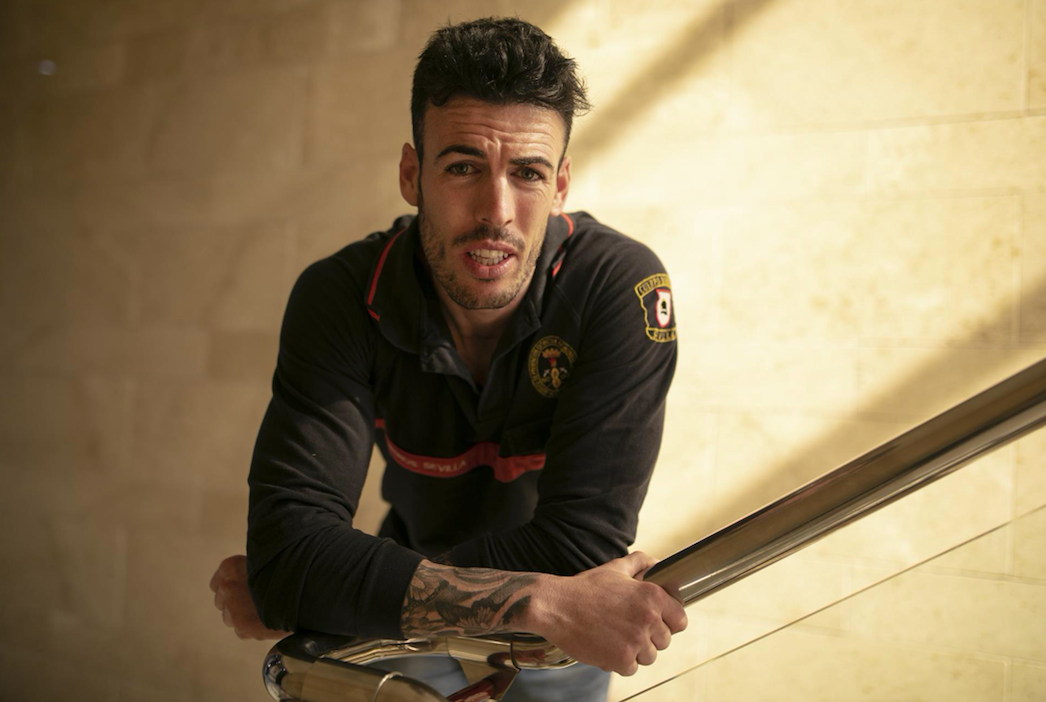 Una imagen del bombero malagueño Miguel Roldán. 