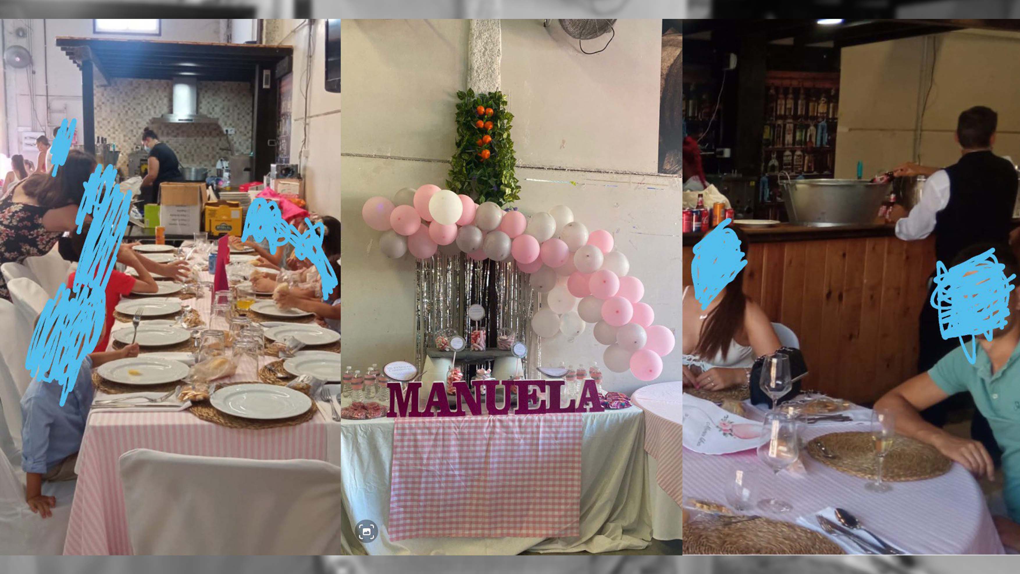 Las mesas de la comunión para olvidar de la hija de Laura.