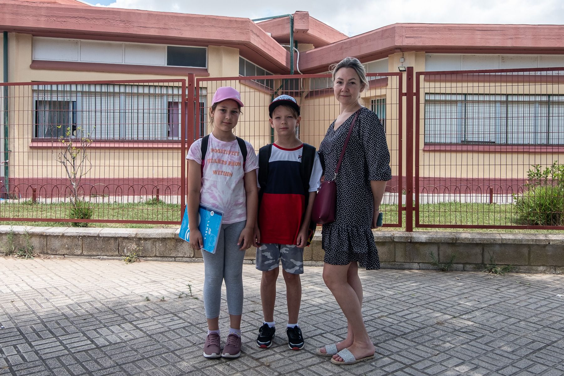 Vita, su hija menor, Sonia, y su sobrino, Mark, son tres de los refugiados en Jerez.