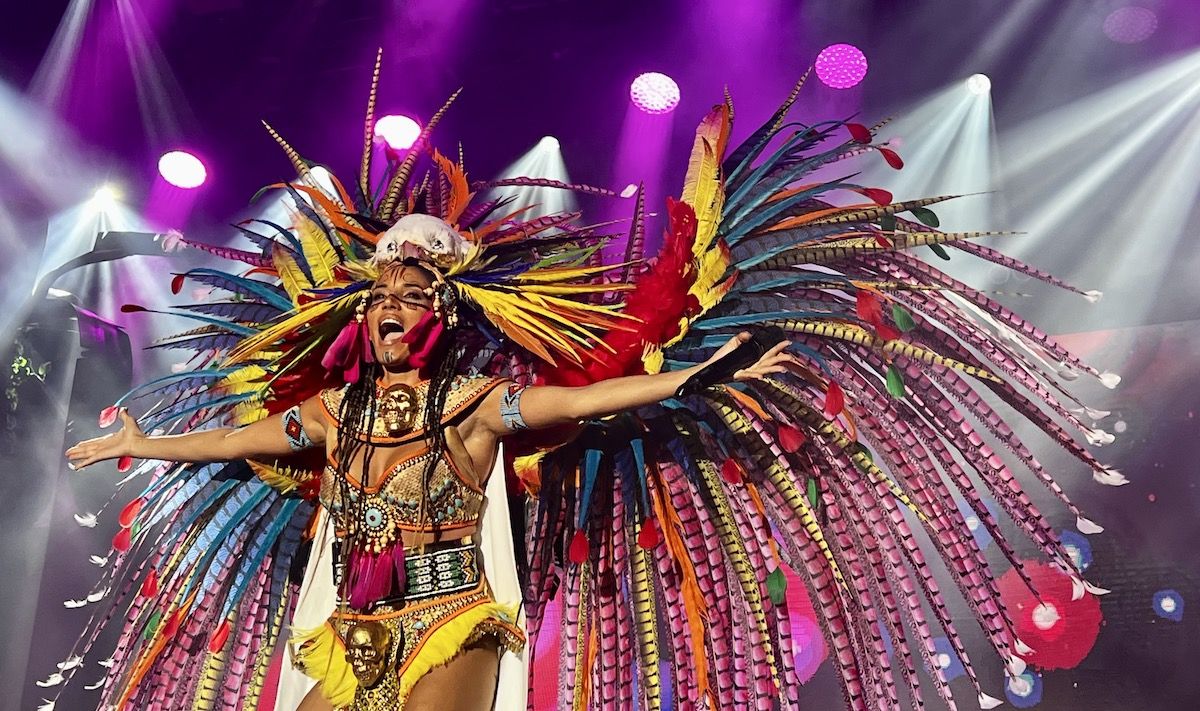 India Martínez, durante un momento de su pregón de Carnaval.