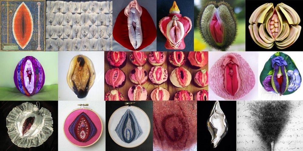 Un mural sobre diversos atributos femeninos. FOTO: Facebook del Apoyo al Coño Insumiso de Sevilla