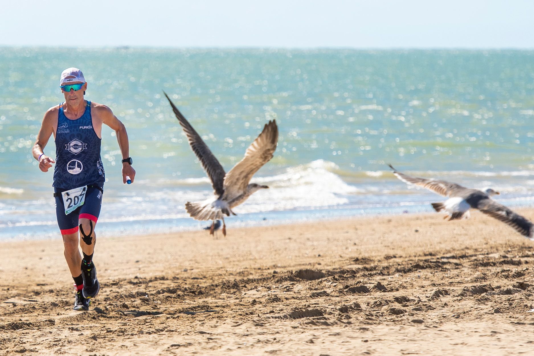 Una imagen de la carrera a pie del Desafío Doñana.