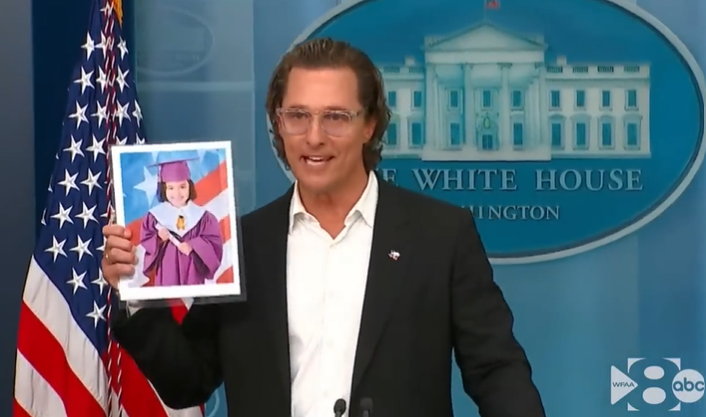 Matthew Mcconaughey en La Casa Blanca.