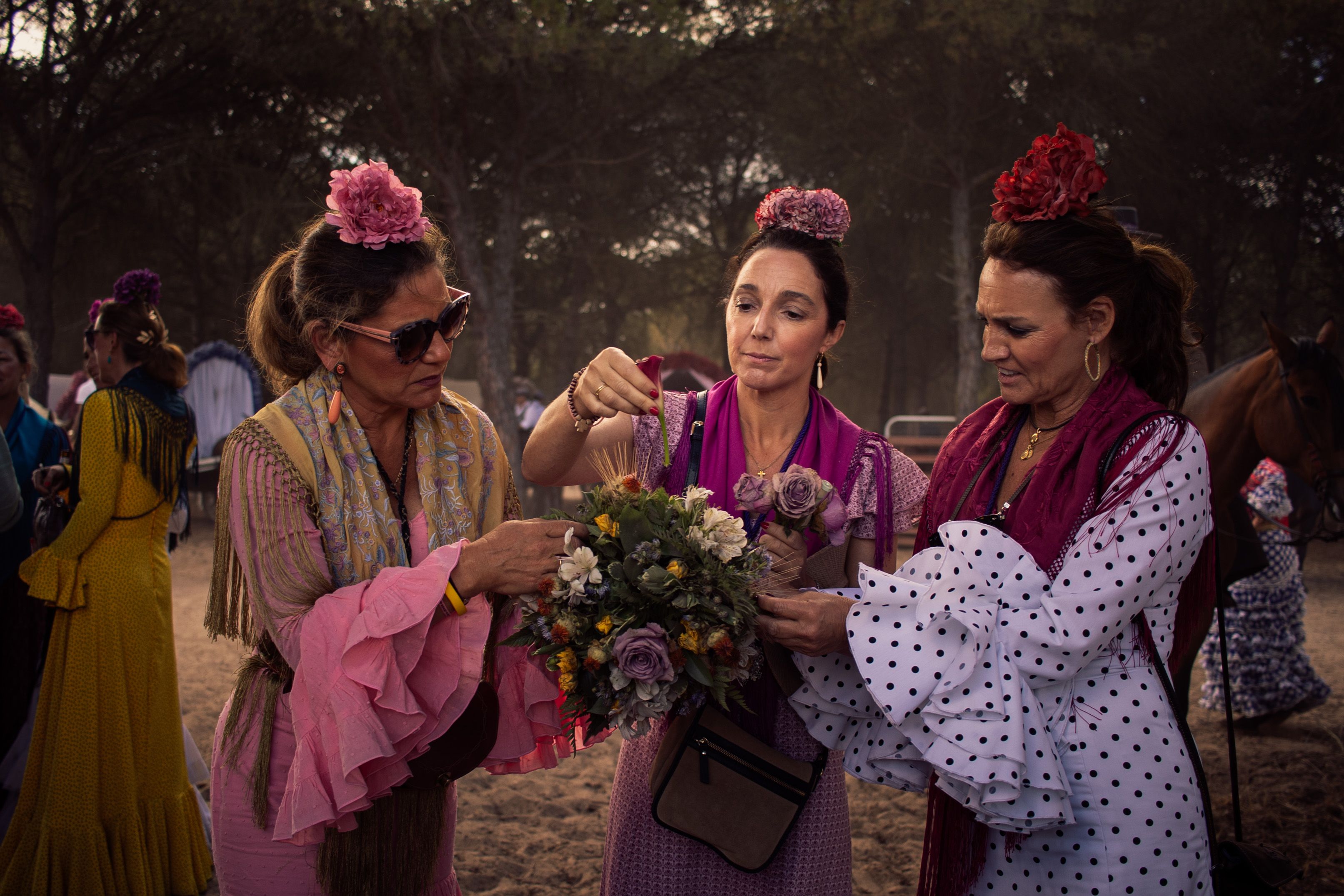 Llegada y ambiente de sábado en la aldea del Rocío