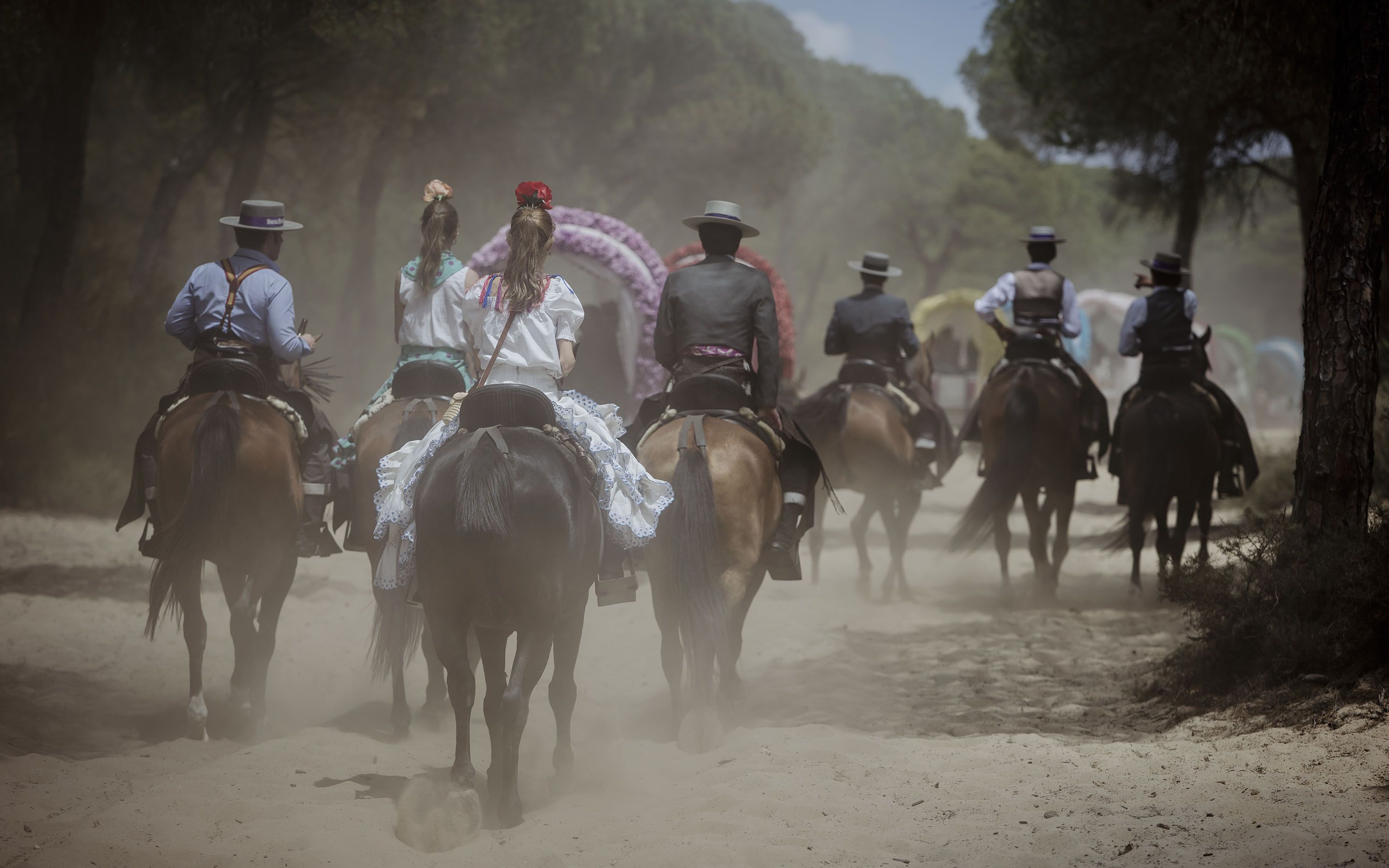 La Hermandad de Jerez en el camino del Rocío.