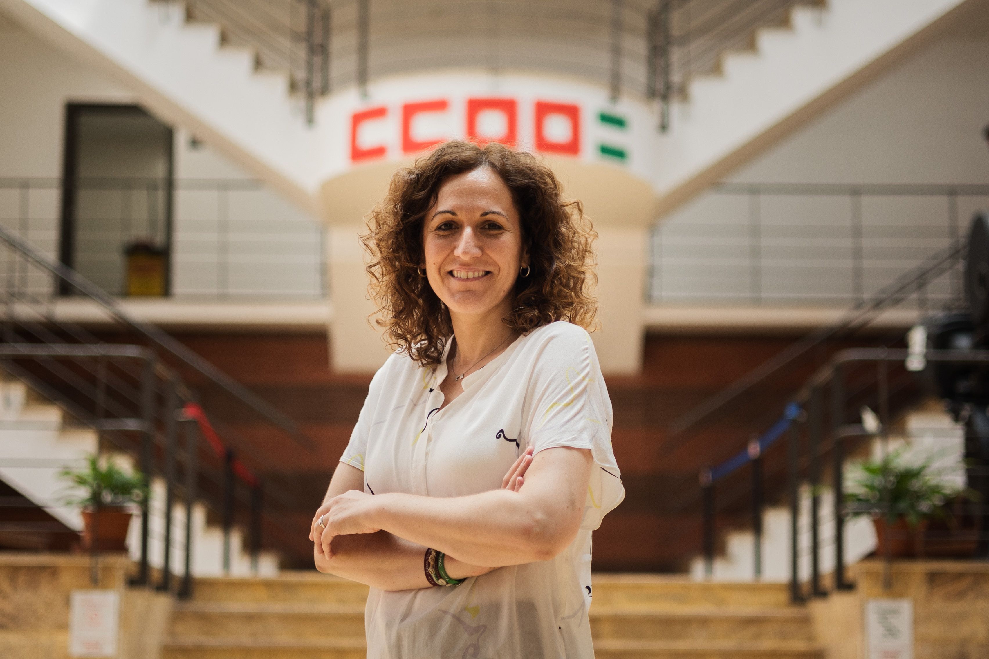 Nuria López, secretaria general de CCO Andalucía, esta pasada semana tras una entrevista con lavozdelsur.es