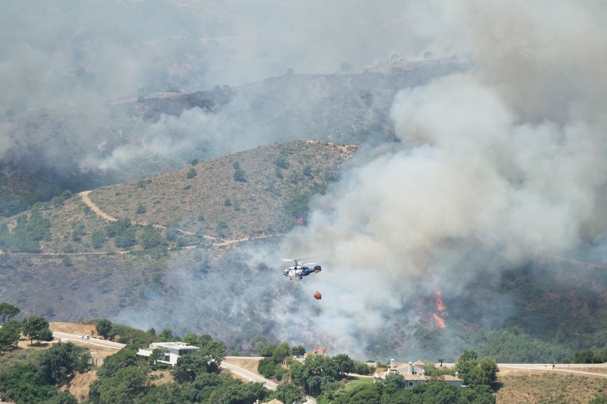 Una imagen del incendio de Pujerra.