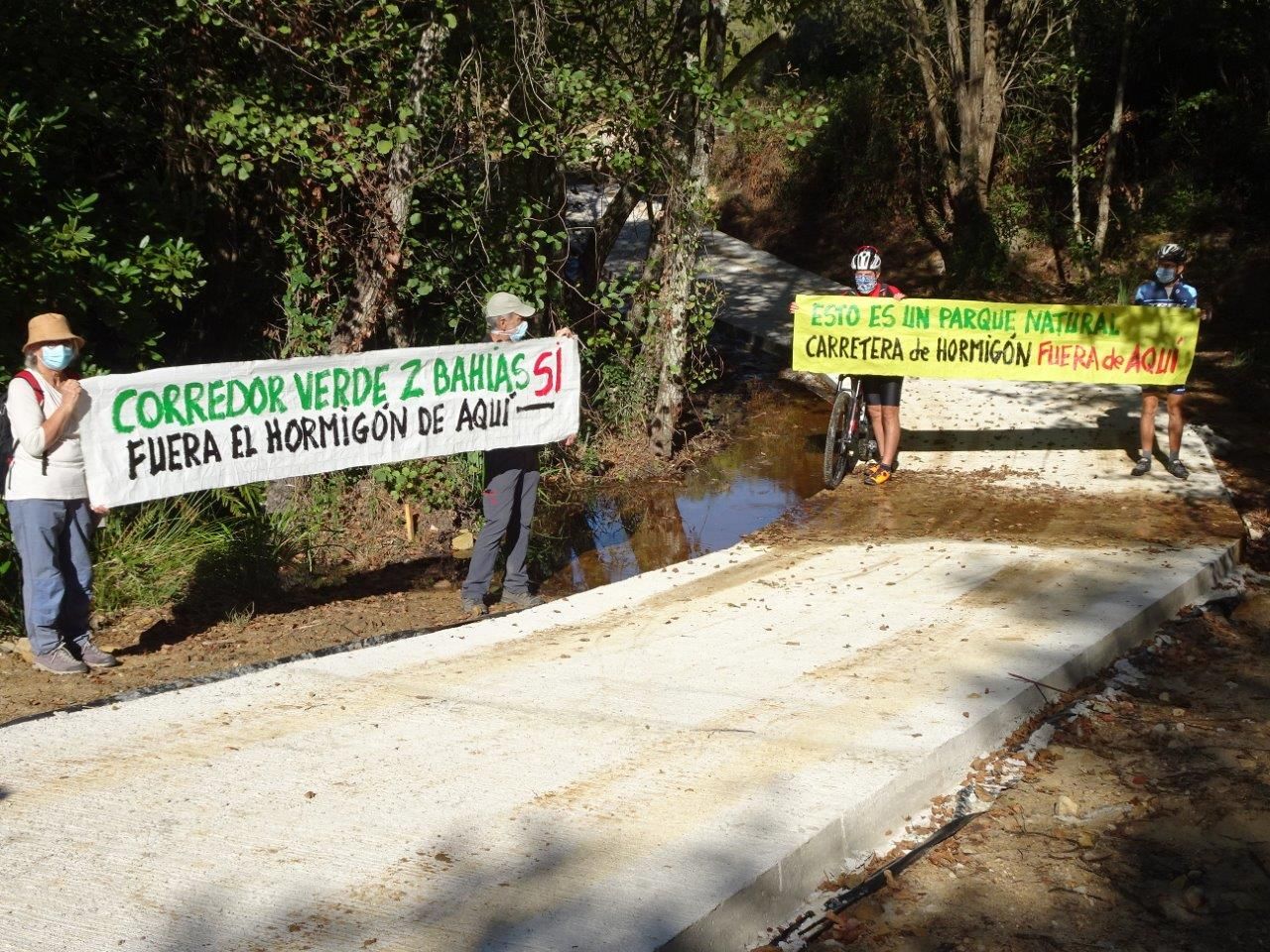 Cementado del arroyo del Chocolatero, en el Parque Natural de Los Alcornocales.