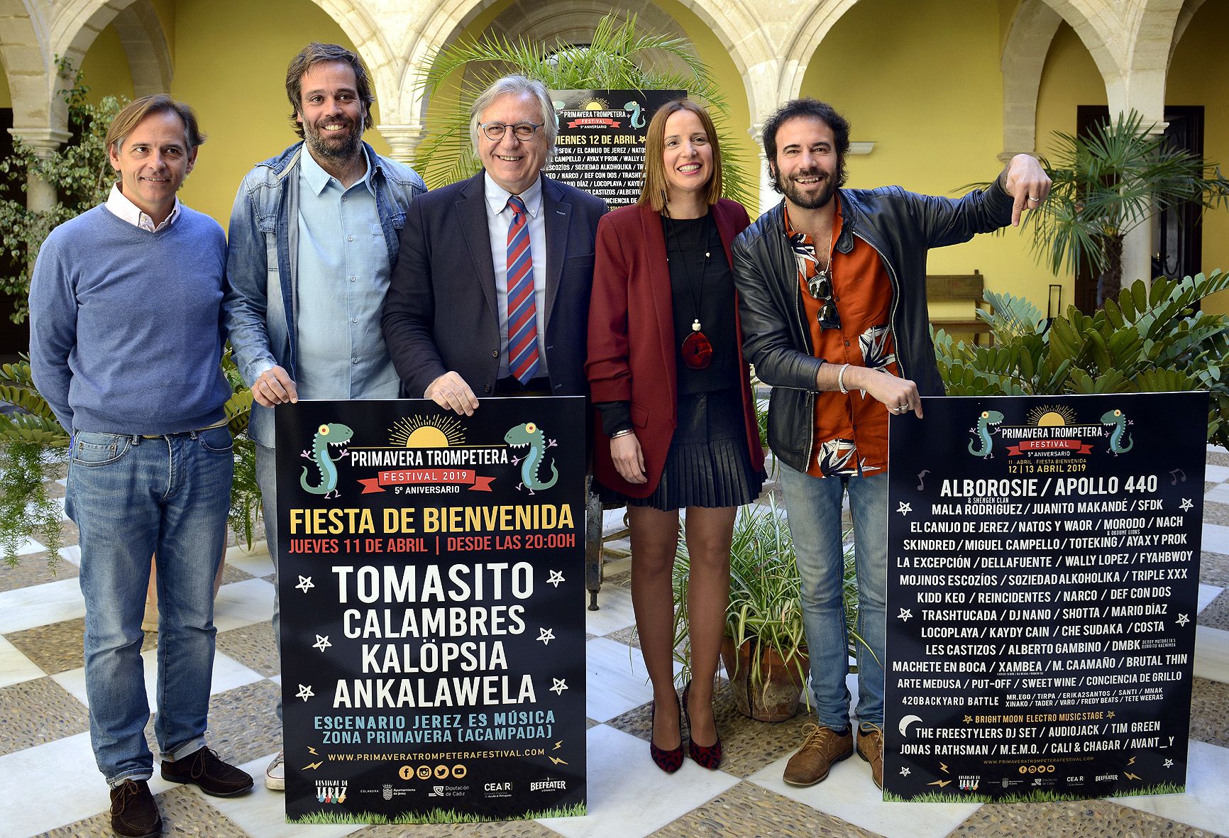 Un momento de la presentación del Primavera Trompetera Festival en el Ayuntamiento de Jerez.