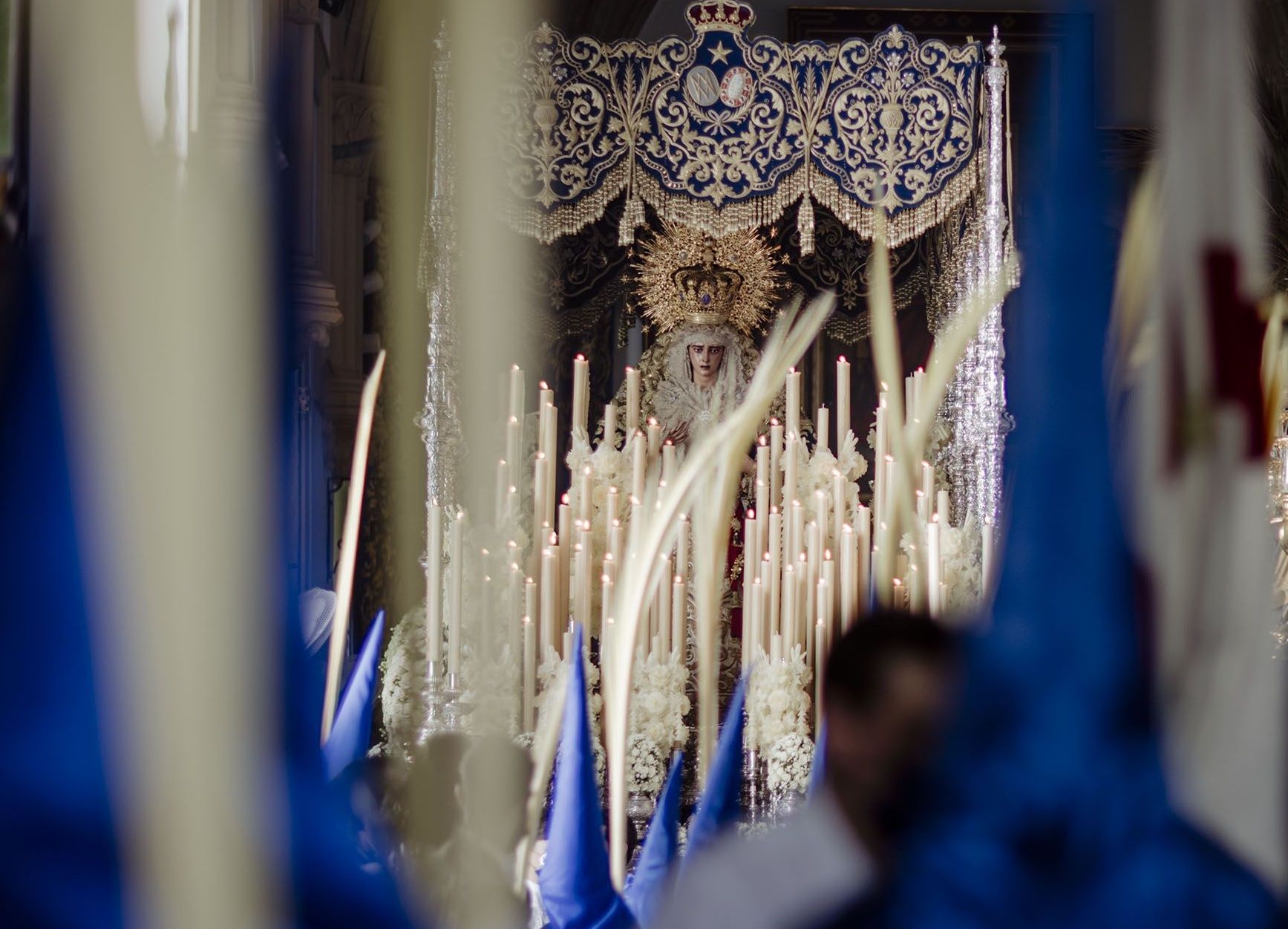 La Estrella, el Domingo de Ramos, en su paso de palio que saldrá en la Inmaculada de 2024.
