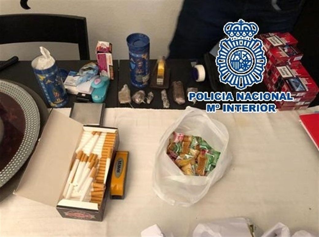 La droga interceptada por la Policía Nacional.