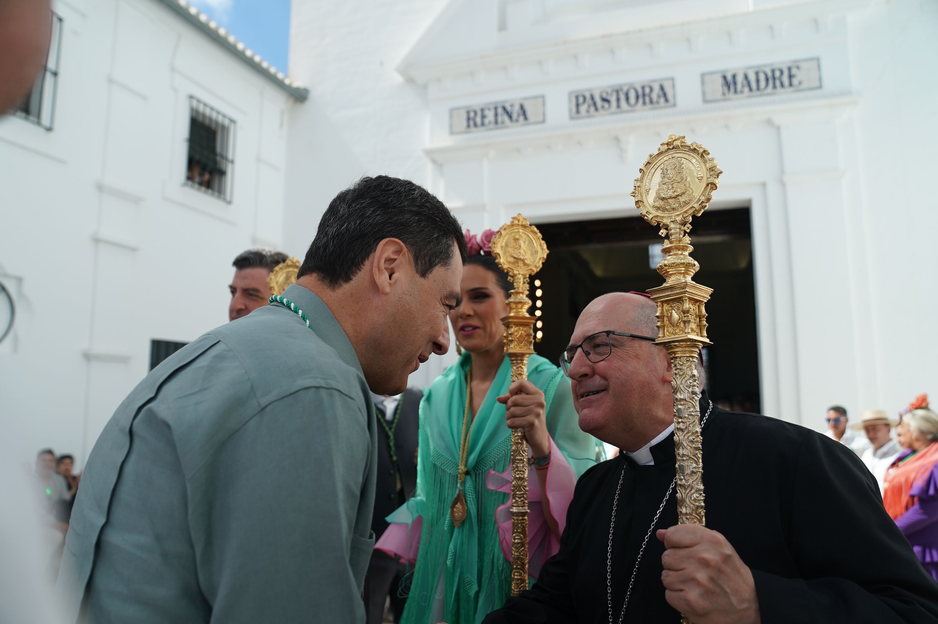 Moreno en El Rocío durante la campaña.