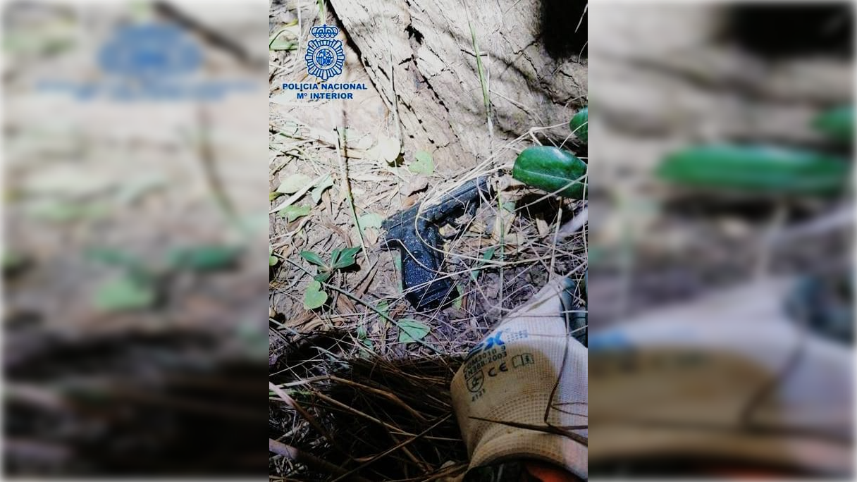 Pistola utilizada por el menor.  POLICÍA NACIONAL. 