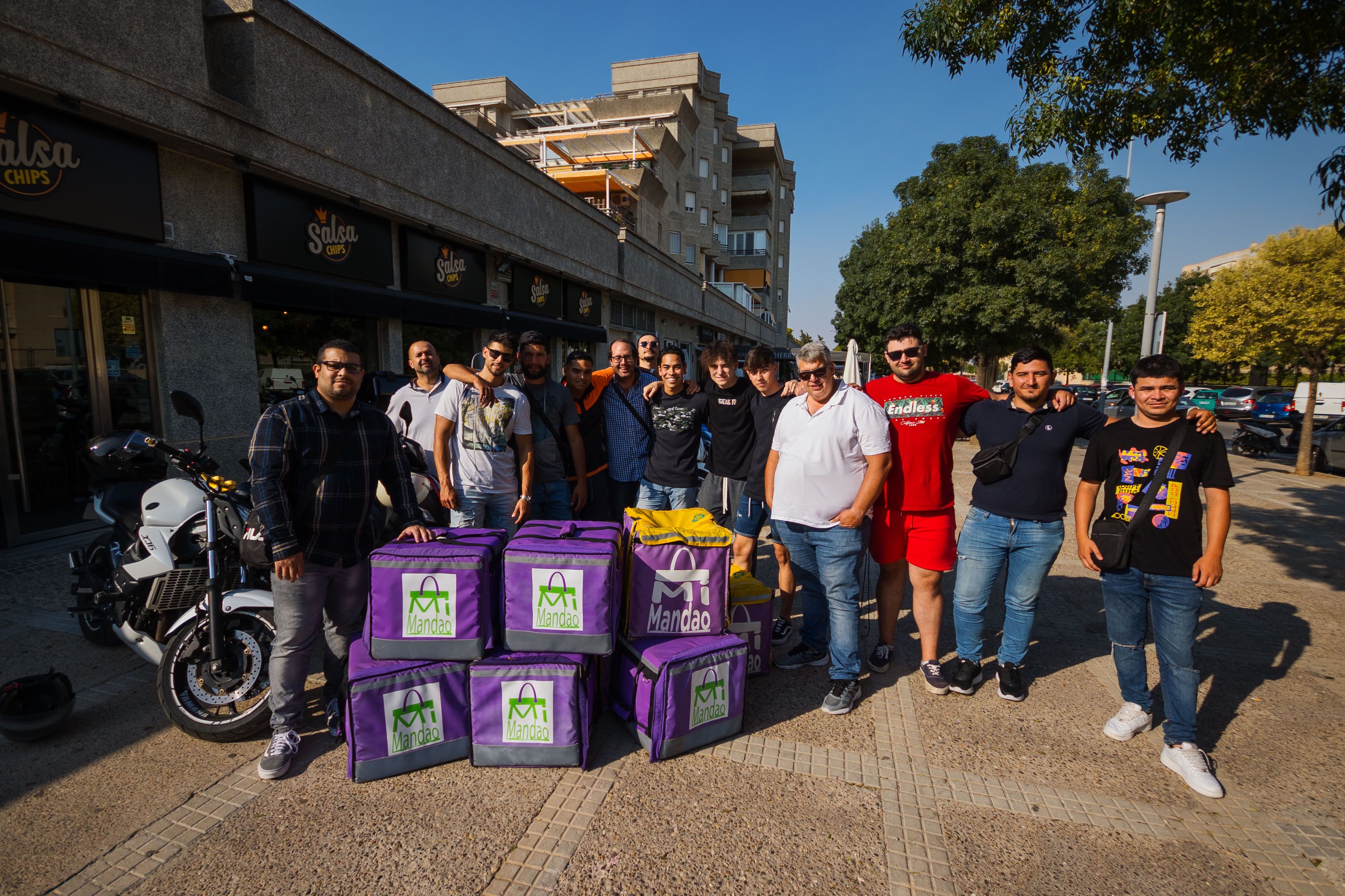 El equipo de Mimandao, la plataforma 'delivery' de Jerez de la Frontera.
