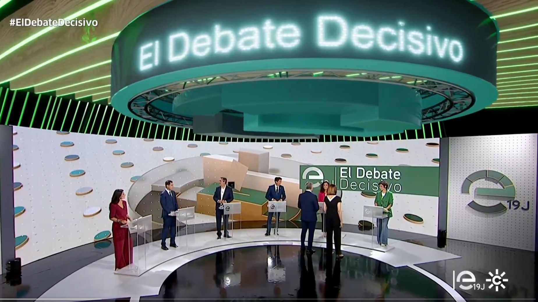 El segundo debate electoral de las andaluzas se ha celebrado este lunes en Canal Sur