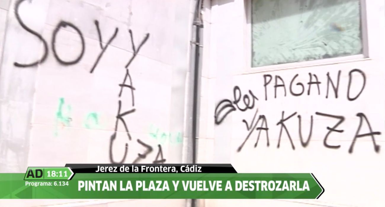 Una de las muchas pintadas en La Granja.