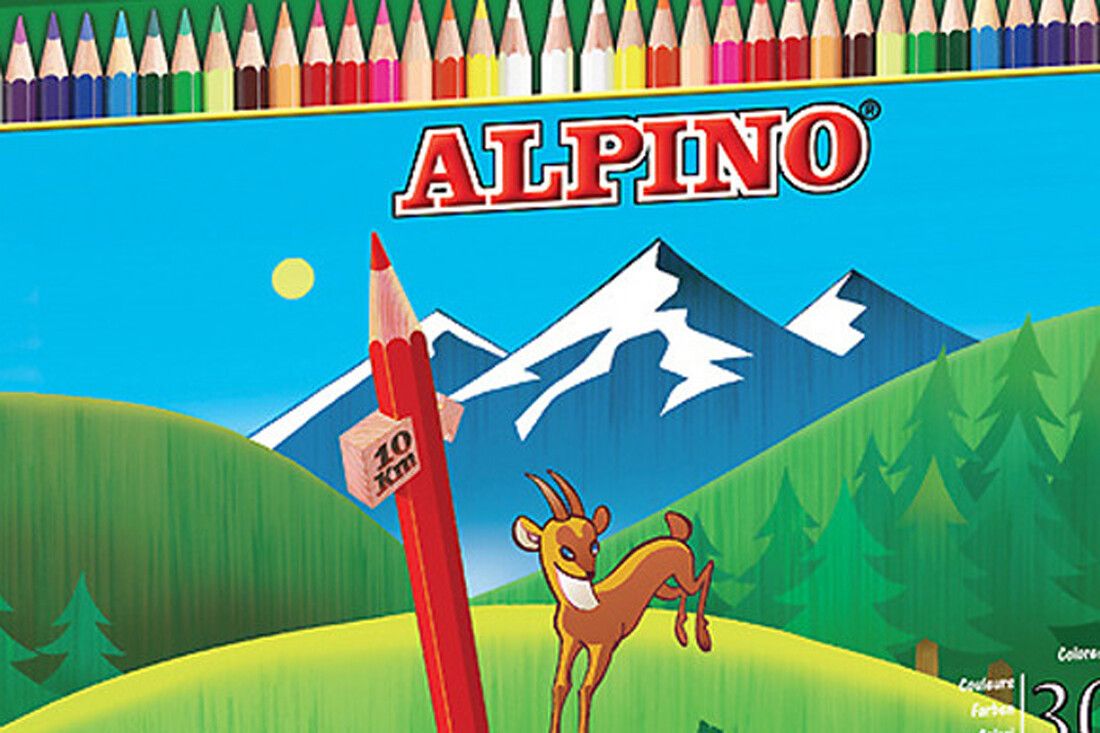 Caja de lápices de colores Alpino.