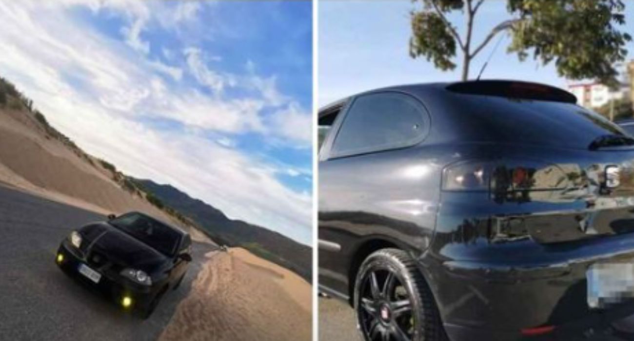 El Seat Ibiza que ha sido robado en el Pago San José.