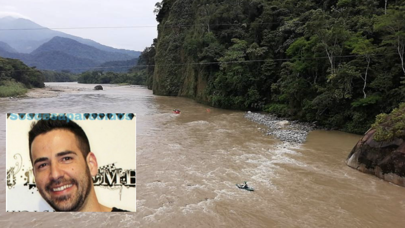 El afluente del Amazonas que se tragó a Tundidor, en una imagen de los Bomberos ecuatorianos.
