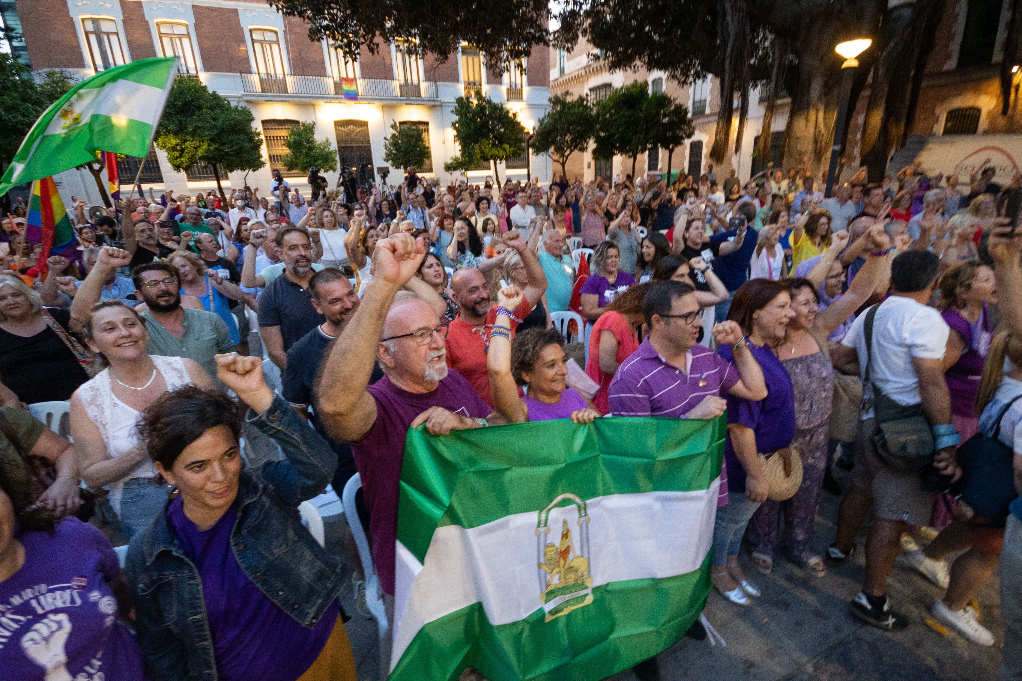 Acto de Por Andalucía en Jerez en el final de la campaña.