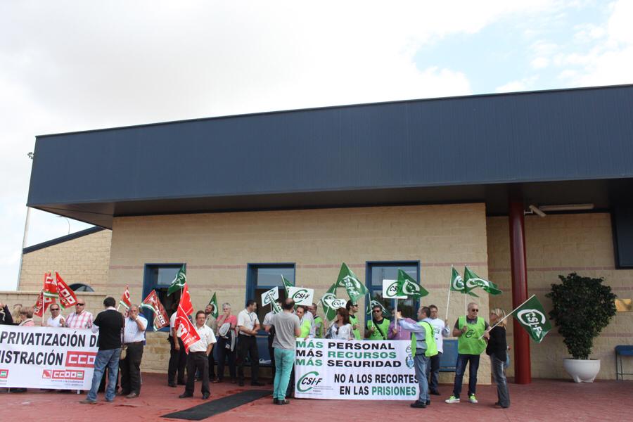 Funcionarios de prisiones en una pasada concentración que tuvo lugar en Puerto III. 