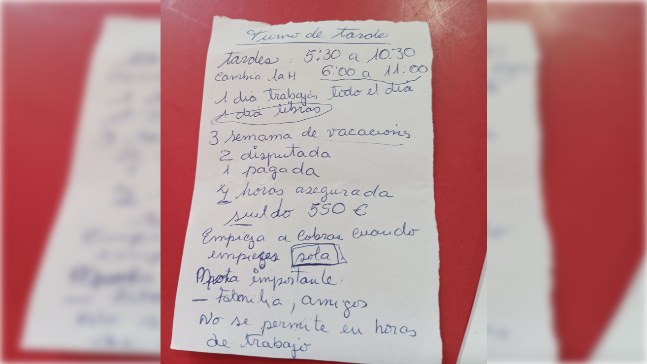 La indignante oferta laboral de una tienda de alimentación de Jerez.