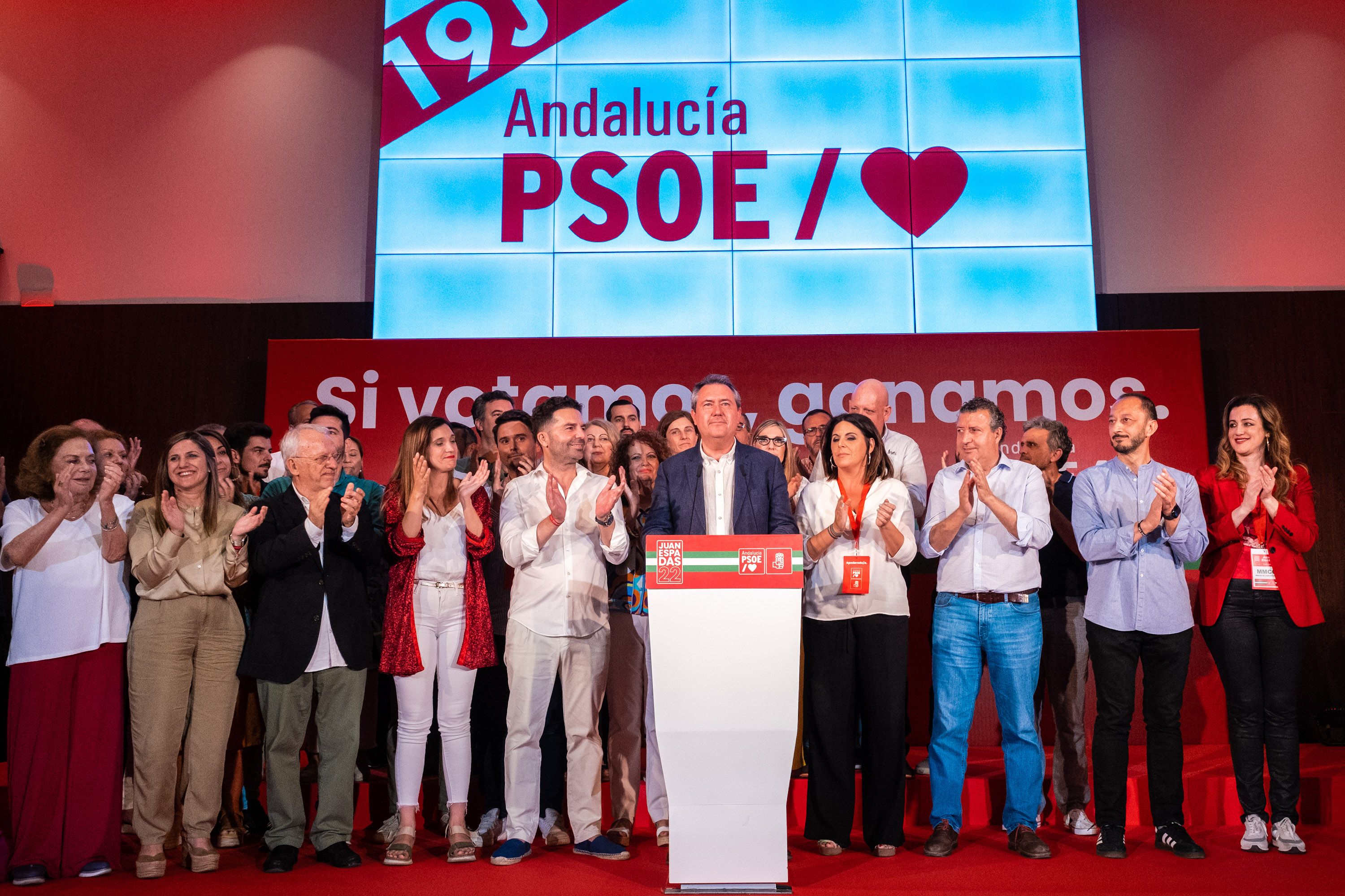 Juan Espadas, líder del PSOE andaluz, analizando los resultados del 19J.