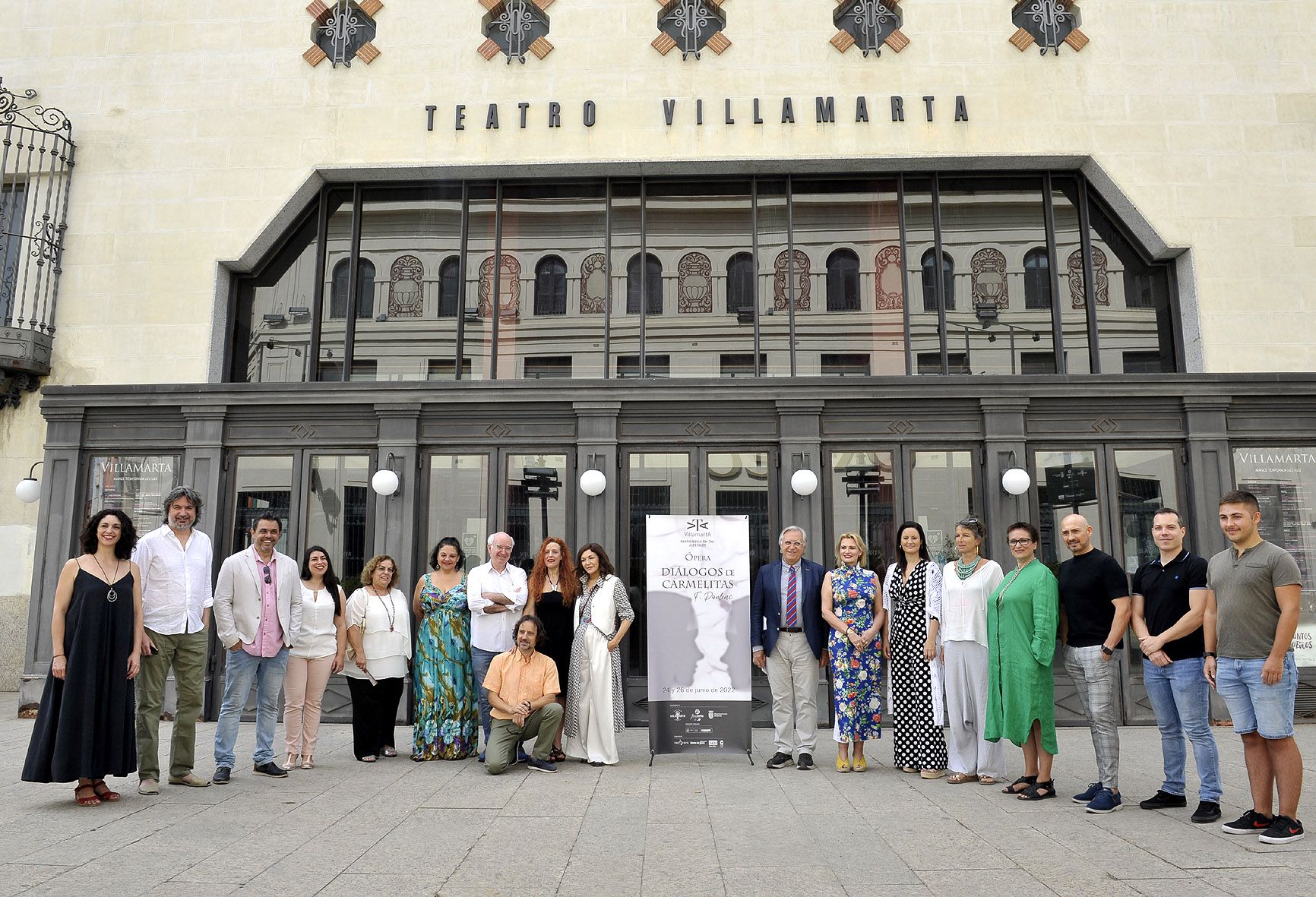 El elenco de la obra 'Diálogos de Carmelitas' que se representará en el Teatro Villamarta de Jerez los días 24 y 26 de junio.