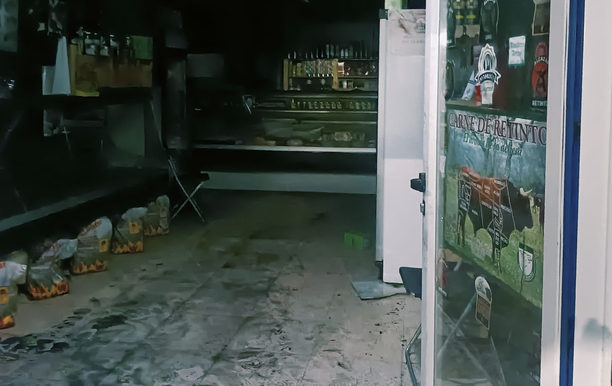 La carnicería de Javier en Dos Hermanas que ha sufrido un incendio. 