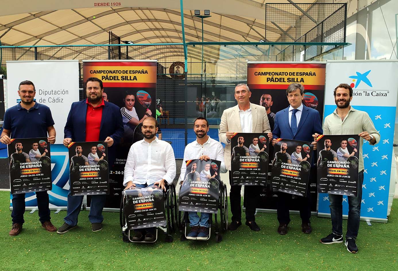 Imagen del acto de presentación del Cmapeonato de España de pádel silla que se celebrará en Jerez del 24 al 26 de junio.