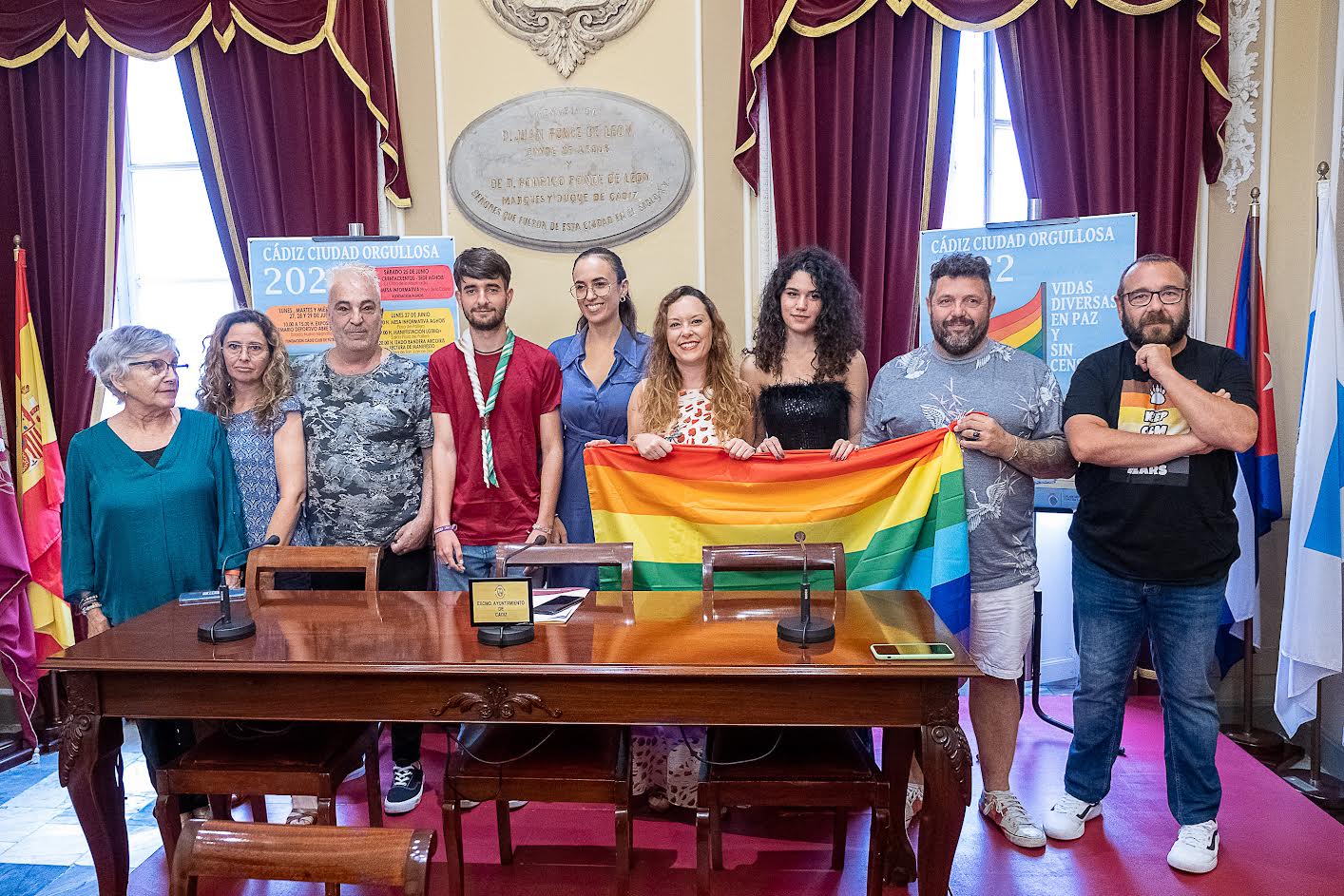 Presentación del Orgullo 2022 en el Ayuntamiento de Cádiz.