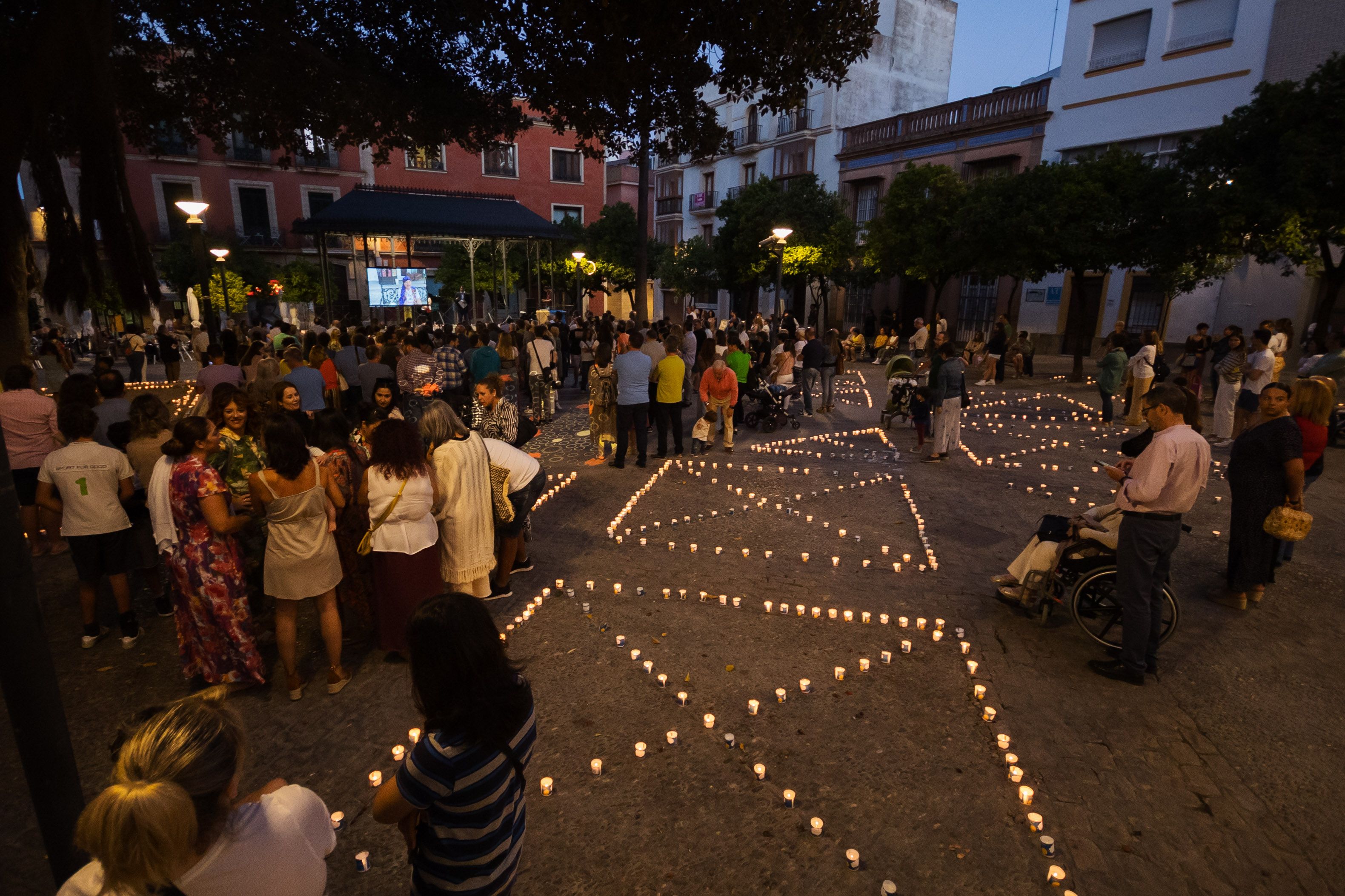 Noche de las candelas de la asociación Aspanido