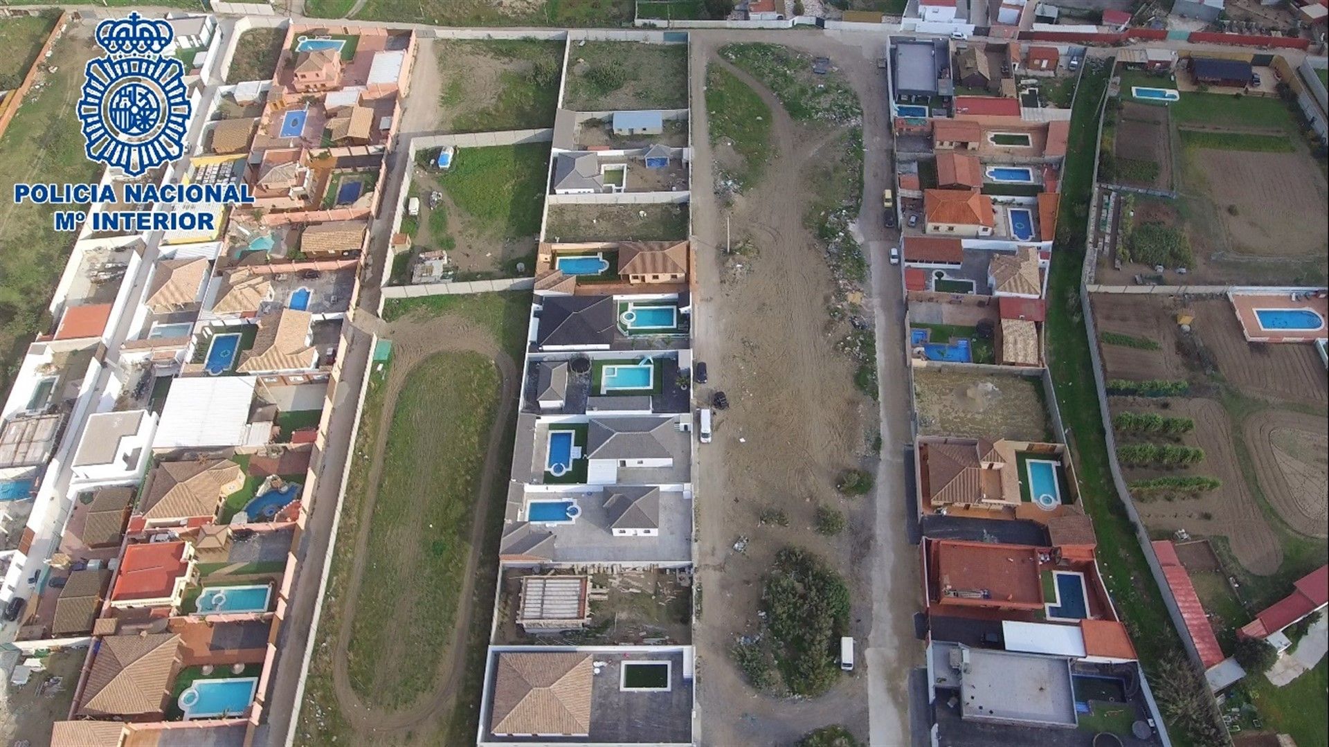 Vista aérea de El Zabal. FOTO: POLICÍA NACIONAL. 