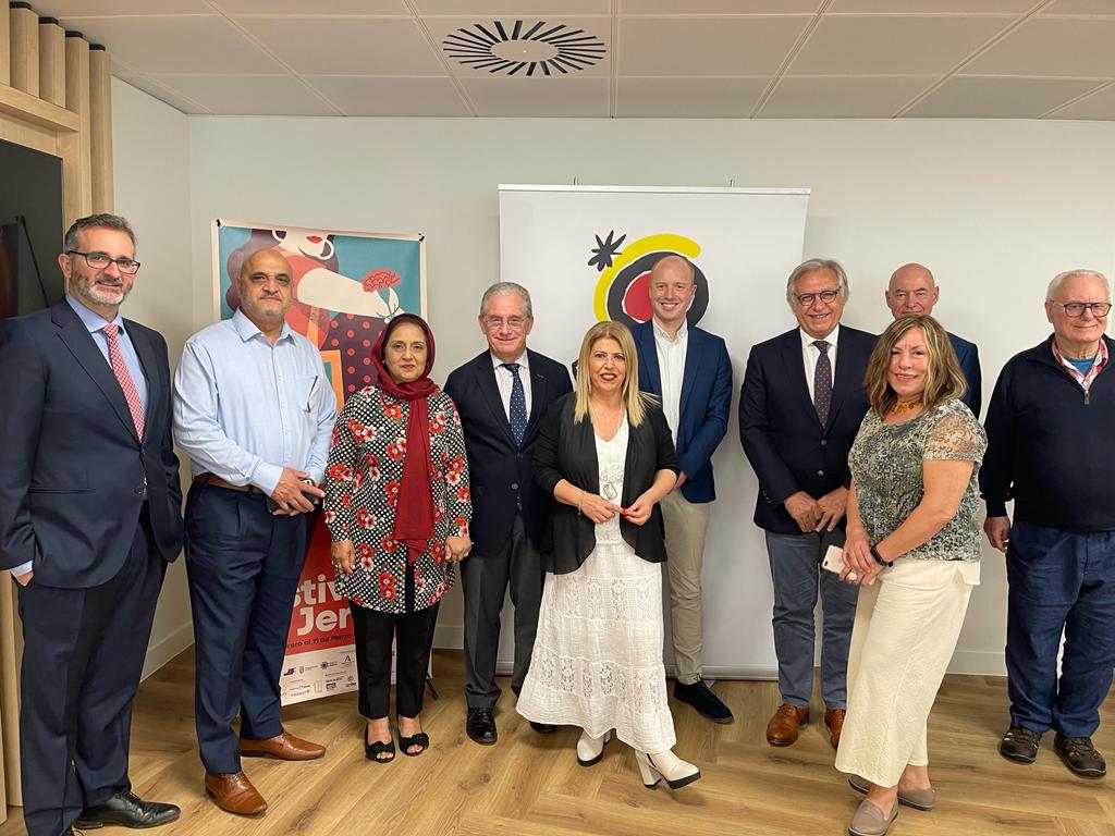 Encuentro de la alcaldesa de Jerez, Mamen Sánchez, en Londres para apoyar la internacionalización del flamenco.