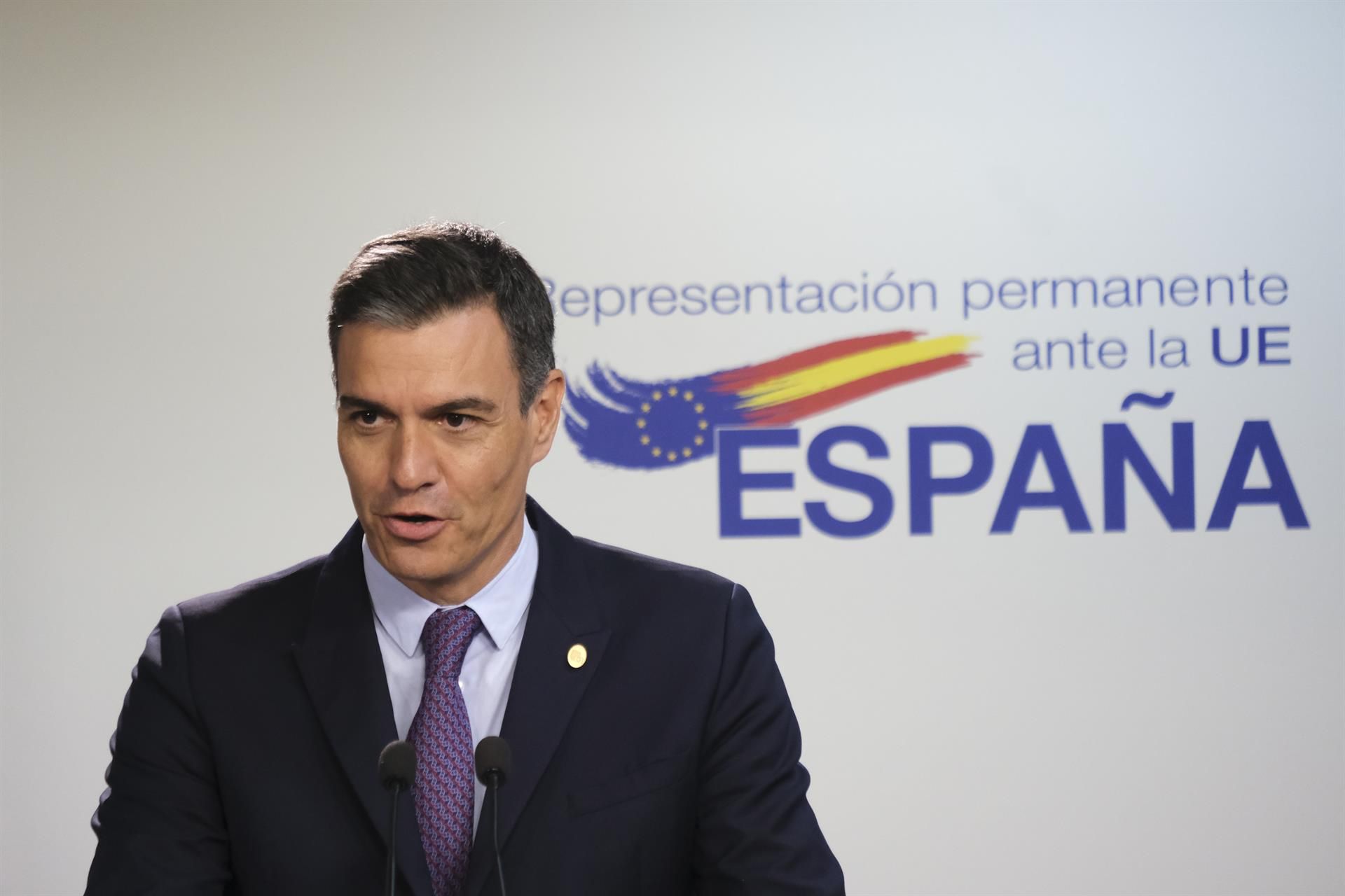 Pedro Sánchez durante el anuncio de medidas. Alexandros Michailidis/European / DPA