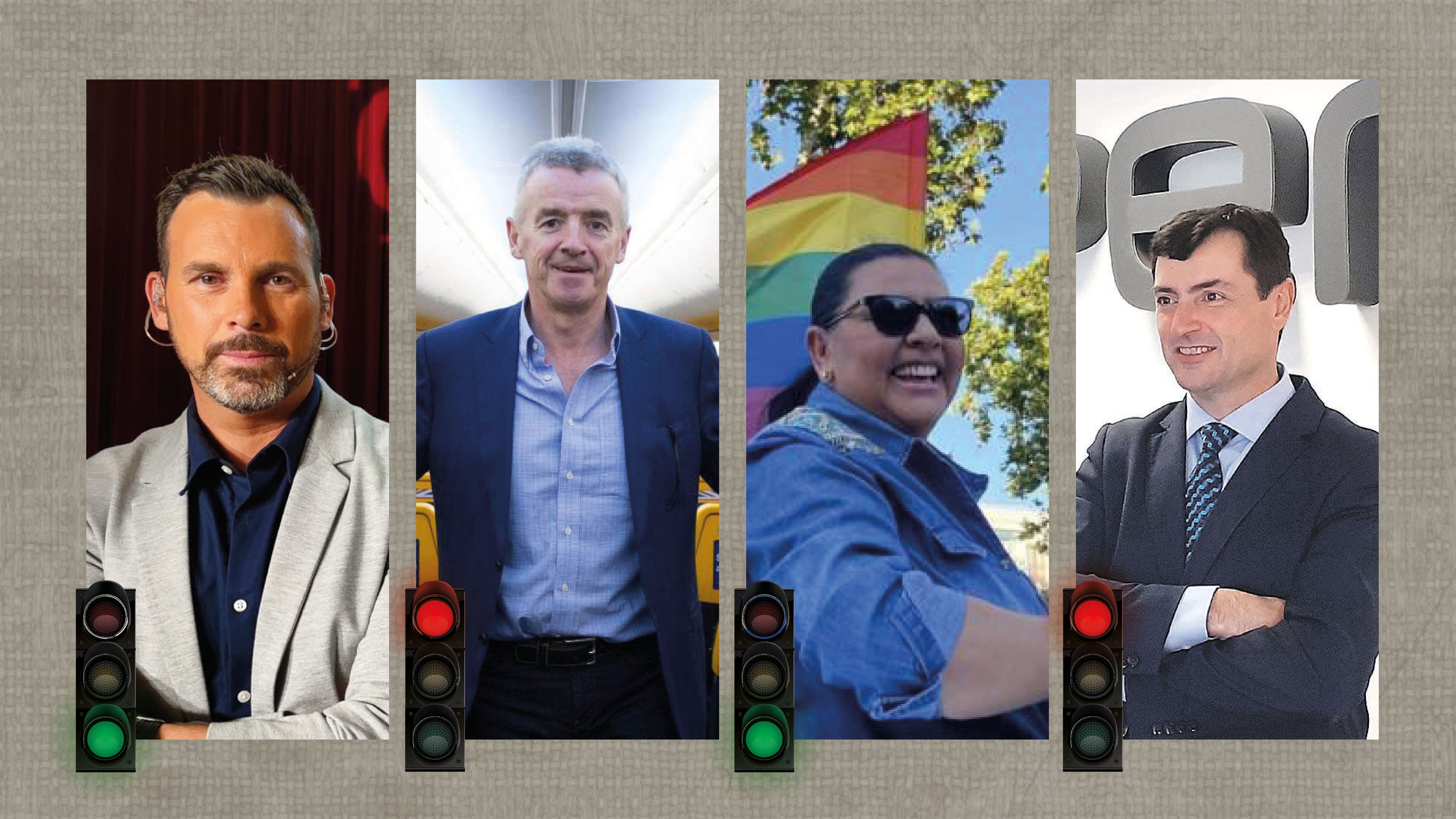 De izquierda a derecha voces y afonías: Luis Rossi, Michael 0'Leary, María del Monte y Clemente Fernández.