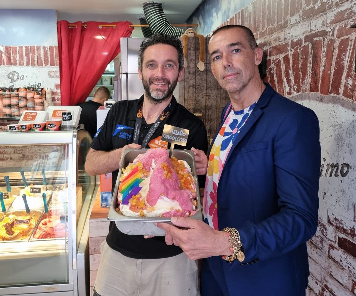 Una heladería de El Puerto crea el helado del Orgullo. Calleja con Pozzi, en una imagen reciente.