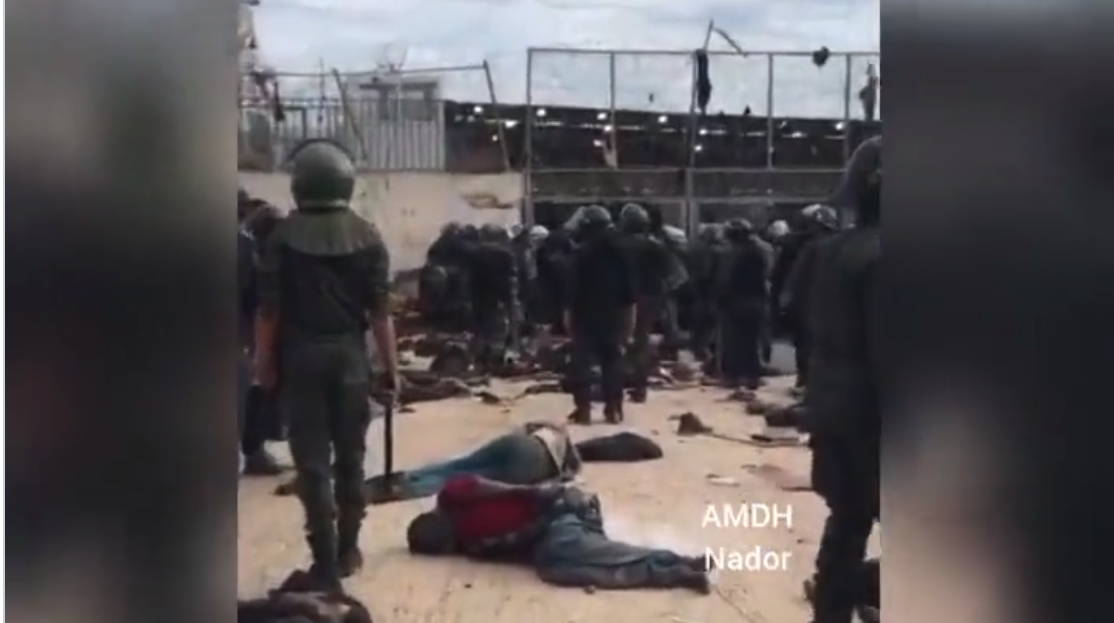 Inmigrantes muertos en Melilla.